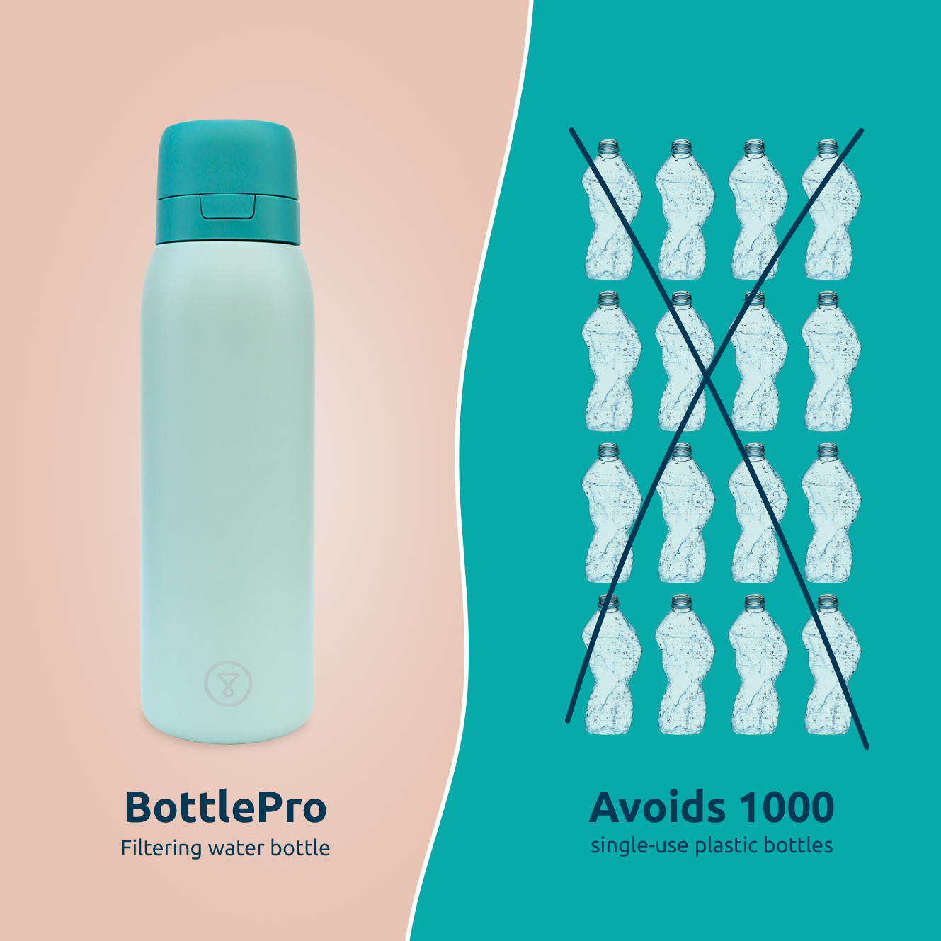 Tappwater BottlePro drinkfles groen - Tappwater NL